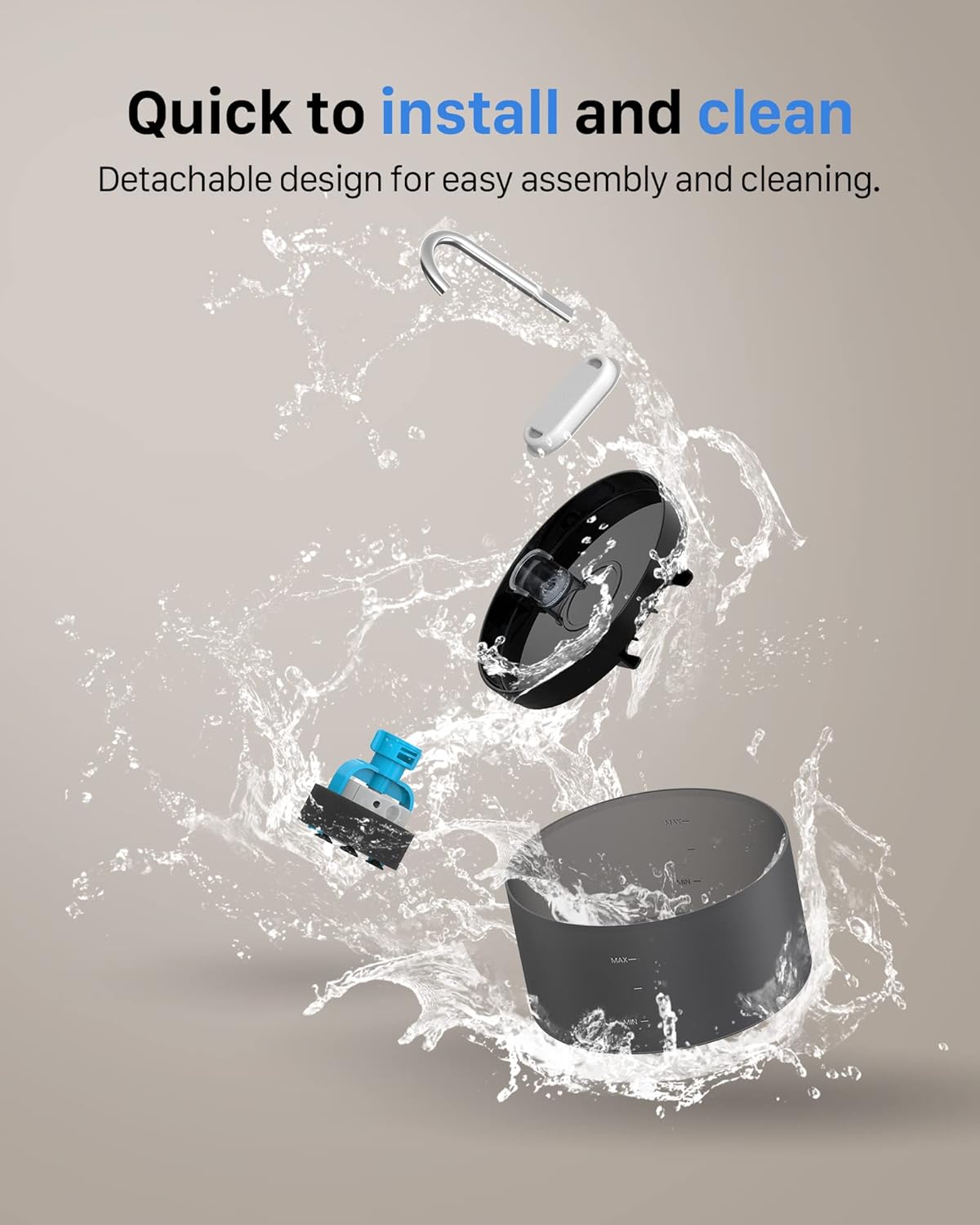 Easy-to-Clean, Detachable Design