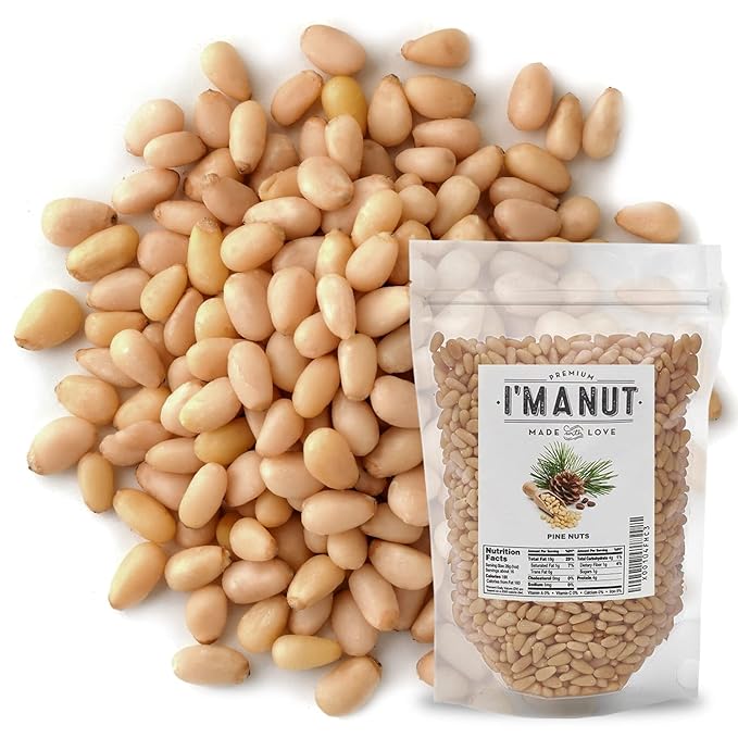 Premium Raw Pine Nuts – Non-GMO, Gluten-Free, Unsalted, Perfect for Pesto & Gourmet Cooking