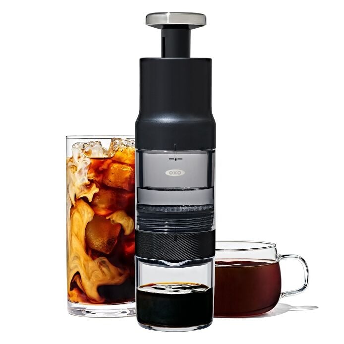 OXO Brew Rapid Brewer illustrating compact coffee tools for small kitchens